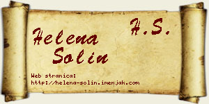 Helena Solin vizit kartica